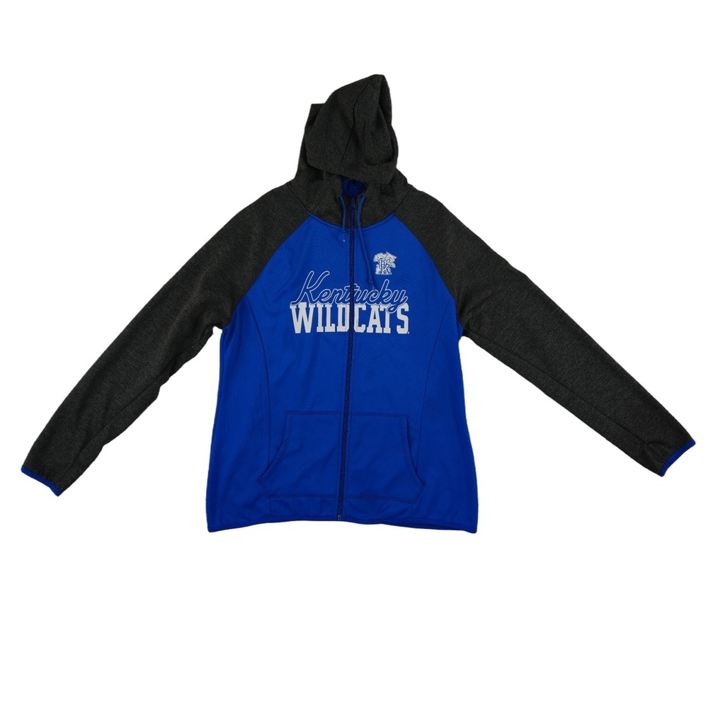 Kentucky Wildcats Hoodie Men's Size XXL Blue Charcoal Full Zip NCAA Pockets